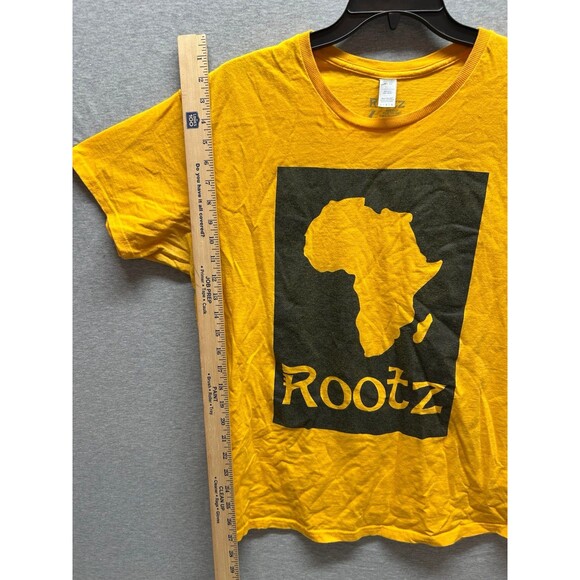 Rootz w/ Africa Continent Yellow and Black Size L Short Sleeve - Picture 7 of 7